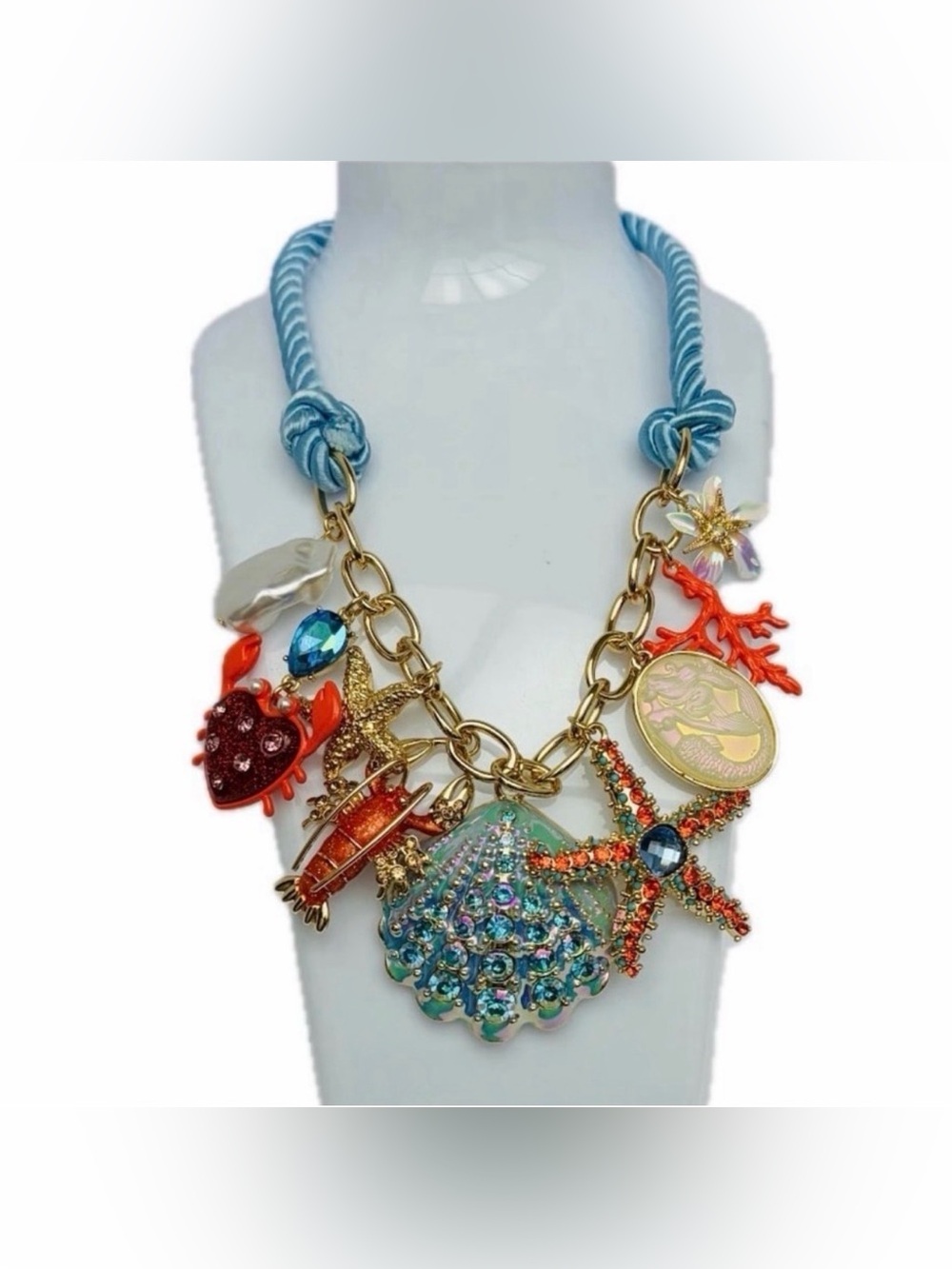 Betsey Johnson Sea Life rope charm necklace - Picture 3 of 3
